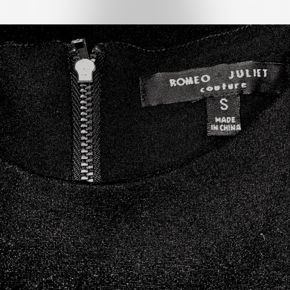 Romeo and Juliet Black Grommet Dress | Flattering Cut Out Mini Dress - Picture 3 of 3